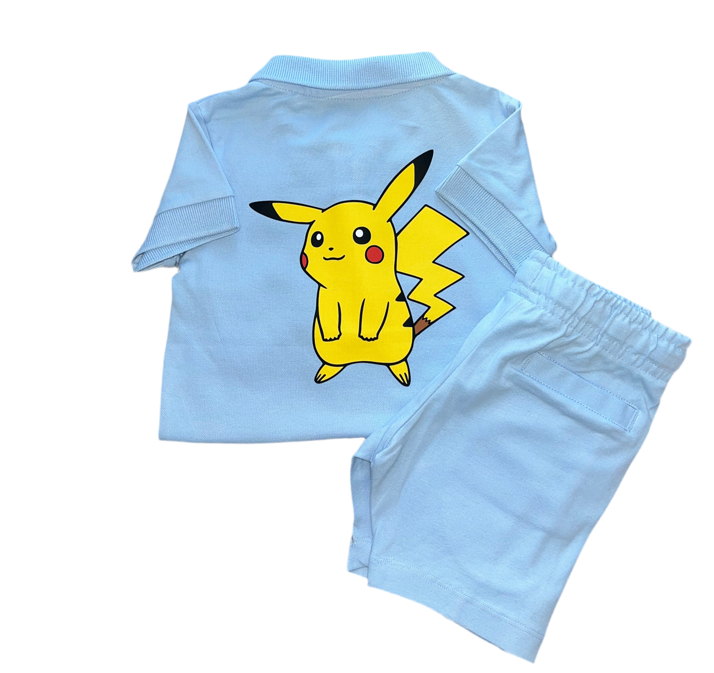 - Polo Zip Up Shorts Set - Pikachu