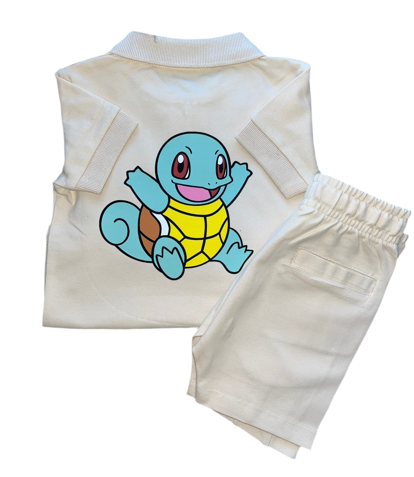 - Polo Zip Up Shorts Set - Squirtle
