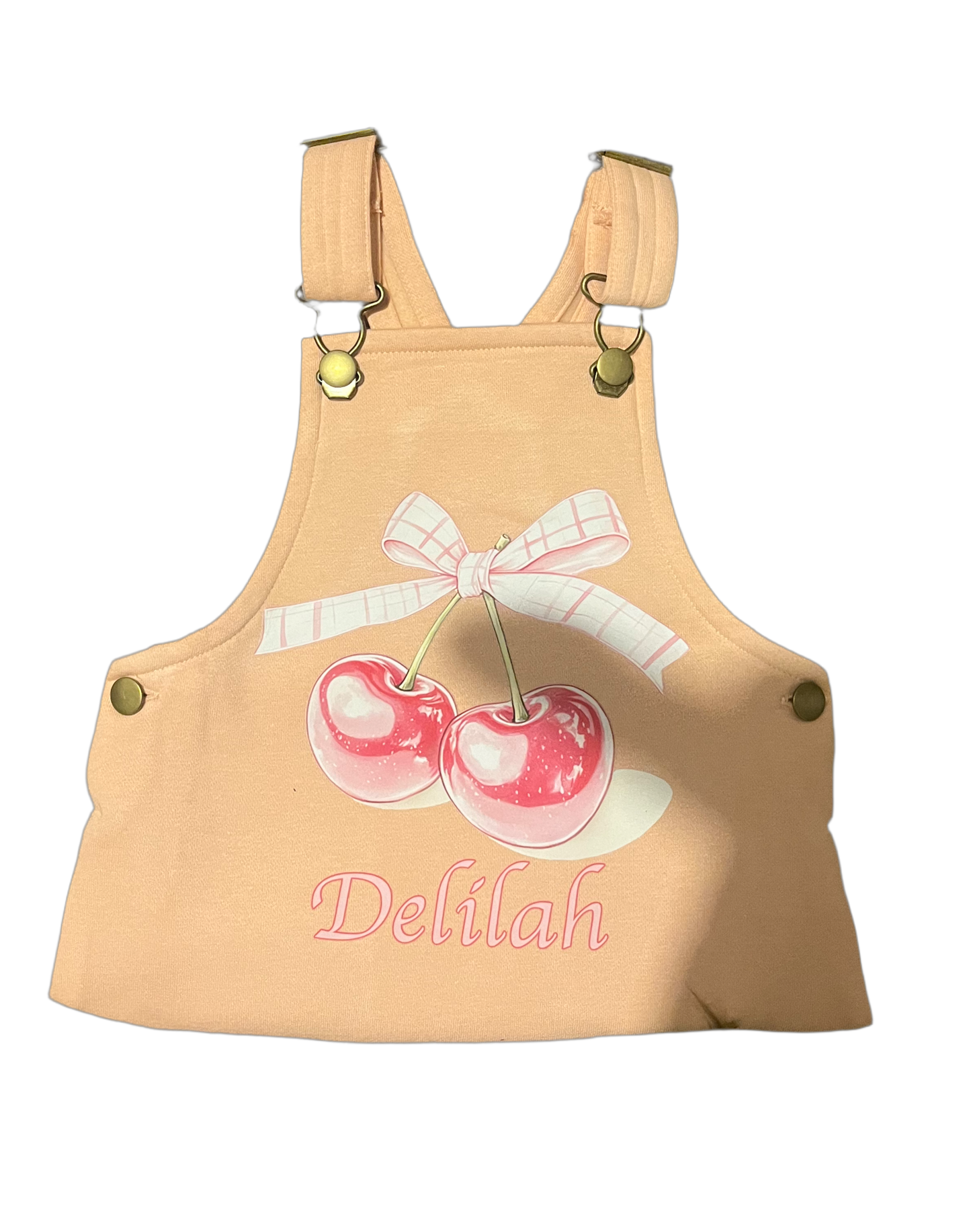 Dungaree Dress - Cherry Bunch