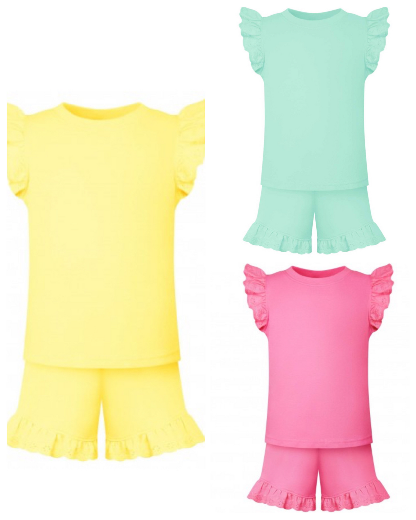 - Frilled Shorts Set - Initials